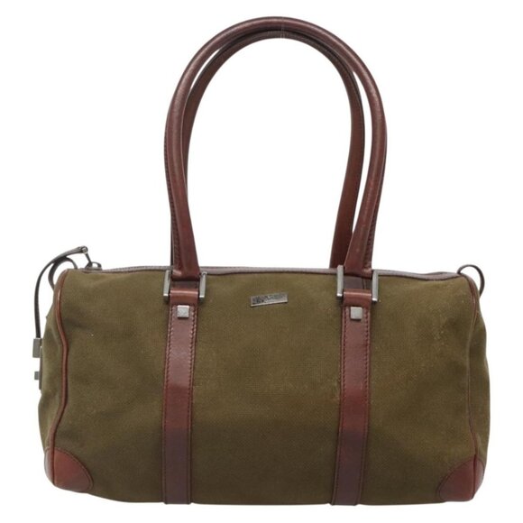 GUCCI Hand Bag Canvas Leather Khaki Brown 30458 Auth 135059 - Picture 2 of 16
